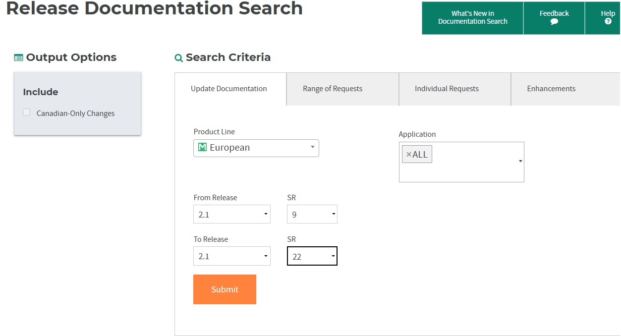 European Search by Service Release